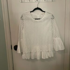 Elegant White Lace Women's Blouse